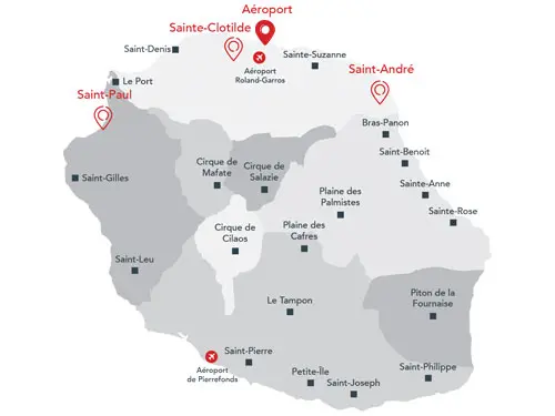 Carte de l'agence Aéroport Roland Garros